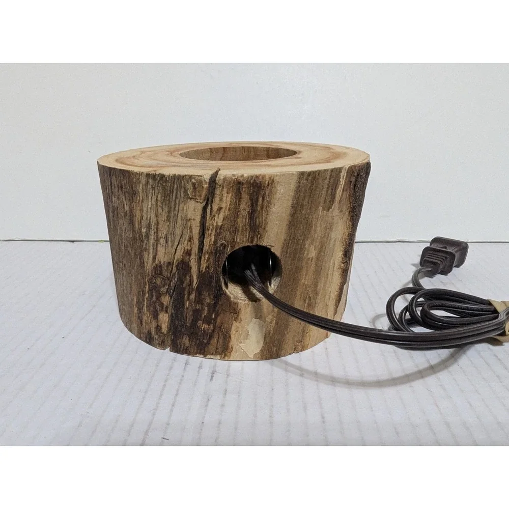 Spinnig Aspen Candle Wooden Electric Candle Horse Craft